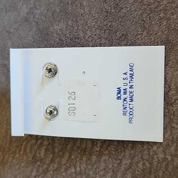 BOMA 925 Oxidized Silver Petite Marcasite Open Circle Dangle Post Earrings - Picture 4 of 4